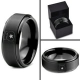 Tungsten Police Cop Authority Crest Badge Band Ring 8mm Men Women ...