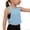 Blue, variant on Girls Athletic Shirts Lightweight Casual Sleeveless Workout Tank Tops Solid Color Basic Crew Neck Crop Sport Tops