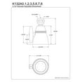 thumbnail image 2 of Kingston Brass K132A6 Pommeau de Douche Réglable 2.25 Po. O.D., Nickel Poli, 2 of 2