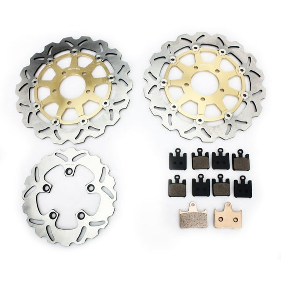 Front Rear Brake Discs Rotors Pads For SUZUKI GSXR 1000 03 GSX-R 1000 K3 GSXR1000 GSX-R1000 2003
