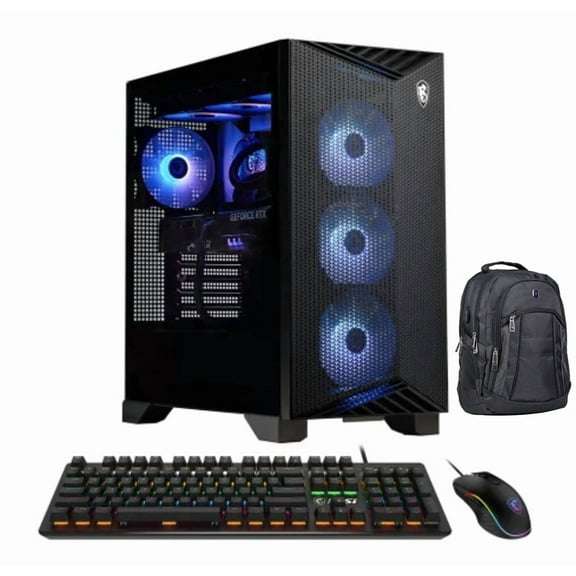 MSI Aegis AI Gaming Desktop PC (Intel Ultra 9-285, NVIDIA GeForce RTX 5070 Ti 16GB GDDR7, 128GB DDR5, 1TB PCIe SSD 2TB HDD, RGB Fans, 750W PSU, WiFi 7, Bluetooth 5.4, Win 11 Pro) w/Premium Backpack