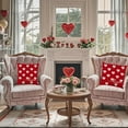 thumbnail image 6 of Valentine''s Day Pillow Covers 18x18 Inch Set of 2 Small Pink Hearts Love Pillow Decor Throw Pillow Covers Valentine Cushion Case Decoration for Sofa Couch Red, 6 of 6