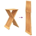 thumbnail image 4 of vidaXL Folding Stool 40x32.5x70 cm Solid Wood Teak, 4 of 5