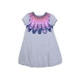 thumbnail image 4 of Kidsy Jupe à Bulles pour Filles Robe en Coton Péruvien &8211; Col Rond, Manches Courtes, Gris Chiné, 5, 4 of 4