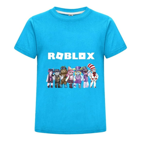 Camiseta de Roblox para Niños Ninas de 4 a 12 Años, Playera Infantil Gamer de Algodón con Gráfico, Ropa de Moda para Verano, Regalo para Cumpleaños y Navidad
