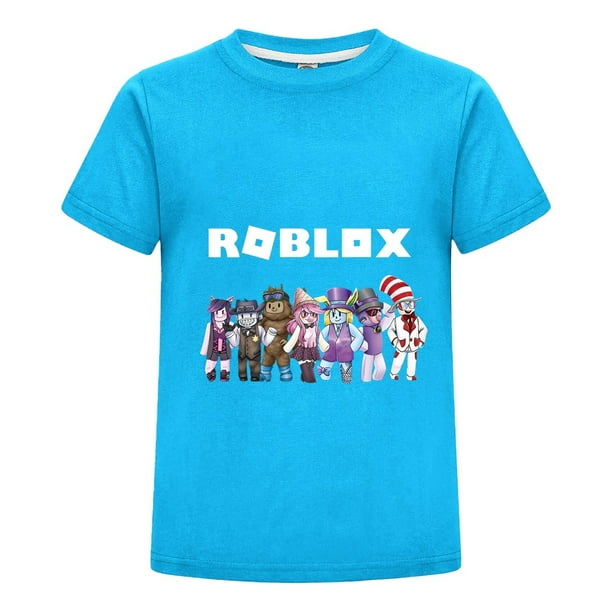 Camiseta de Roblox para Niños Ninas de 4 a 12 Años, Playera Infantil Gamer de Algodón con Gráfico, Ropa de Moda para Verano, Regalo para Cumpleaños y Navidad