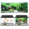 (2Pack) PVC Adhesive Seabed Small Fish Water Plants Aquarium Background