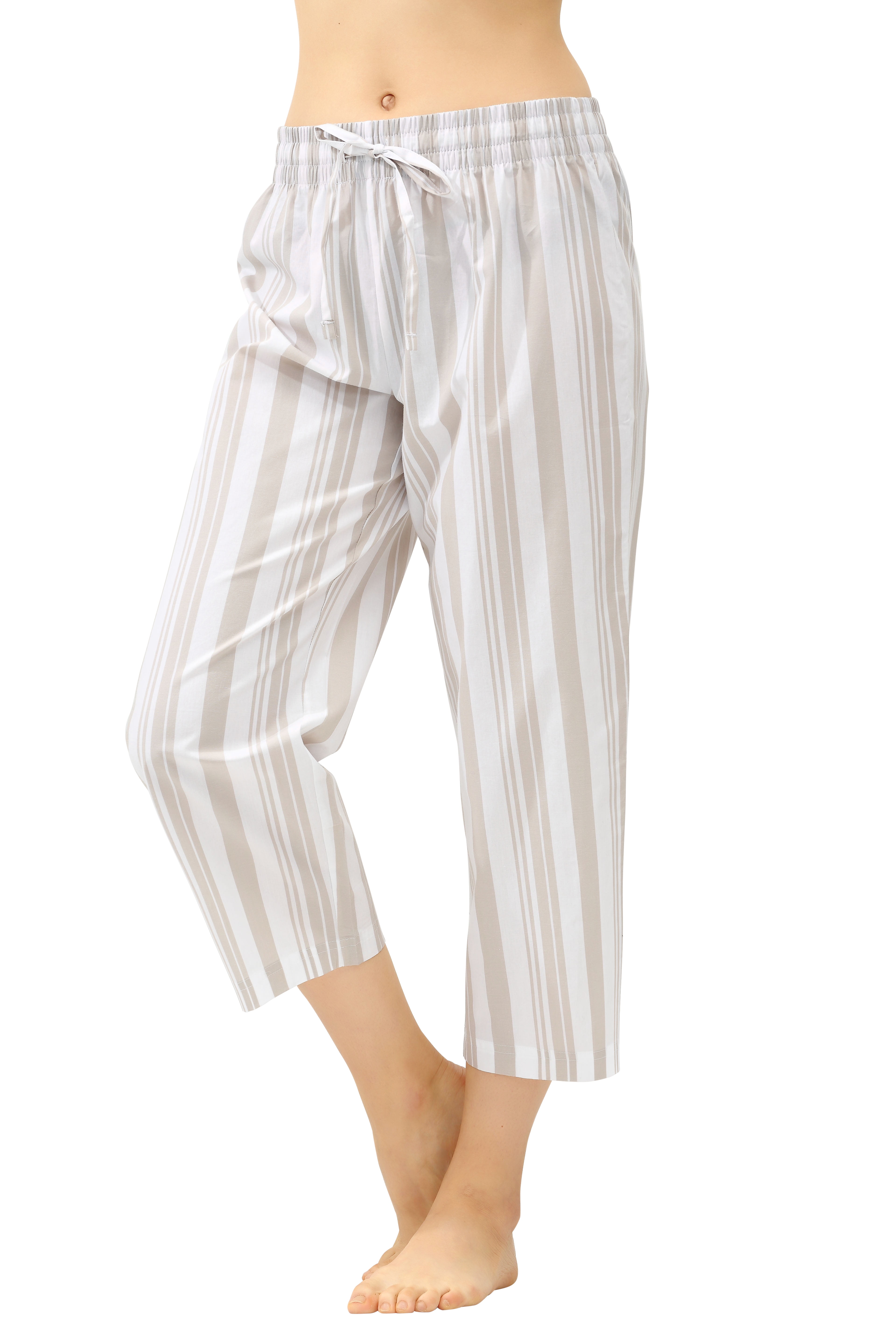 CYZ Women's 100 Cotton Woven Pajama Capri