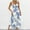 Light Blue, variant on Women's Floral Ruched Mesh Bodycon Maxi Dress Cowl Neck Long Cami Dress