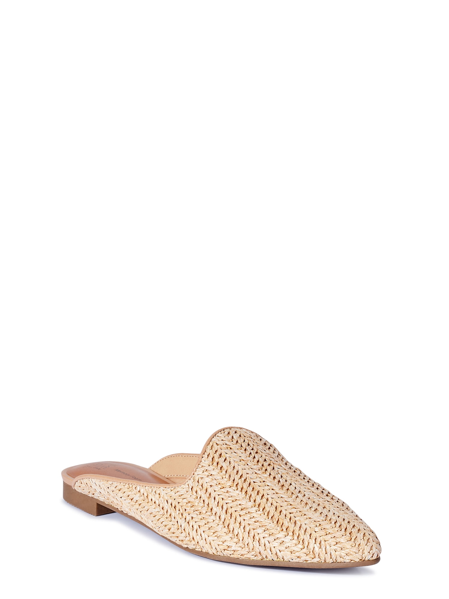 Time and Tru Women's Flat Woven Mules (Wide Width Available) - Walmart.com