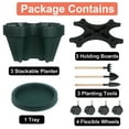 thumbnail image 2 of Gamexcel 3-Tier Green PVC Vertical Garden Planter with Wheels, 2 of 8