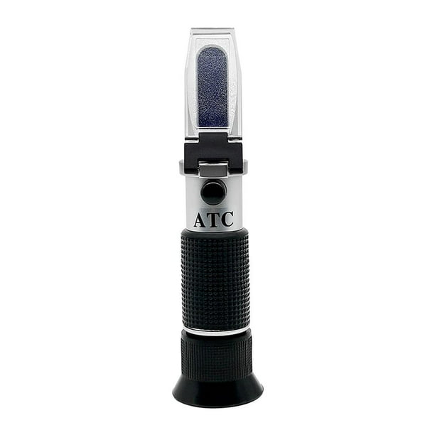 Refractómetro Anticongelante Medidor De Concentración De Etilenglicol De Ácido De Batería Portátil Óptico Detector Anticongelante De Mano Negro Herramienta De Medición De Ácido De Batería Física Guardurnaity TO002709-00