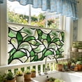 thumbnail image 5 of Vintage Geometric Glass Window Privacy Film, Glass Window Film for Bathroom & Front Door, Static Cling Decorative Window Stickers Day and Night Privacy Sun Heat Blocking,17.7"x39.4", 5 of 7