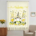 thumbnail image 3 of Lemon Gnomes Sheer Curtains 108 Inches Extra Long, Yellow Summer Botanical Fruit Leaves Light Filering Curtains, Privacy Drapes Simi Floor to Veiling Curtain for Living Room Bedroom Window Treatment, 3 of 9