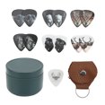 thumbnail image 2 of Guitar Picks, Medium Gauge 13 Pcs Unique Pattern Guitar Plectrums Celluloid Great Gift With Storage Box For Musical Instrument For Musicians Animal,Human,Color,Texture,Starrysky, 2 of 8