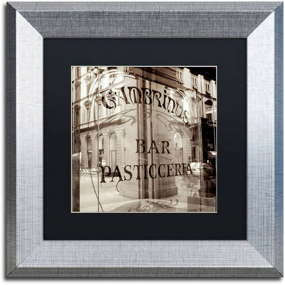 Trademark Fine Art "Firenze V" Canvas Art by Alan Blaustein, Black Matte, Silver Frame