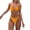 Orange, variant on Women's Sexy Bandeau Bikini Set Two Piece Swimsuit with Strapless Top for Women Beach Pool Tanning Vacation,Khaki M