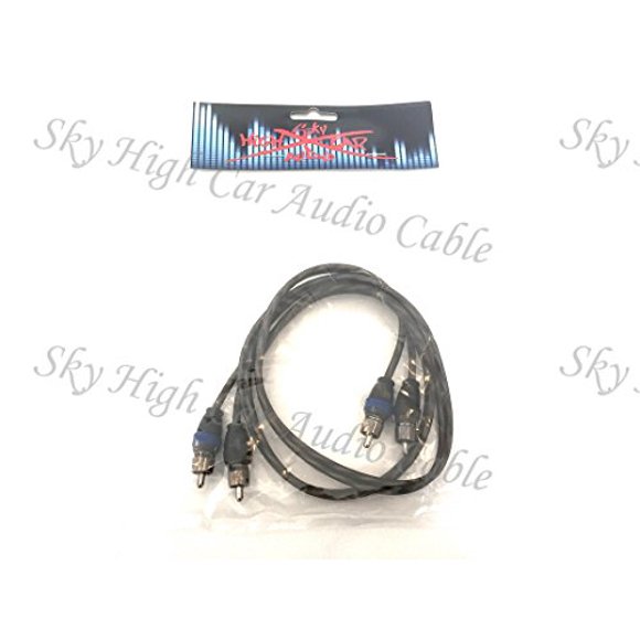 Sky High Car Audio 2 Channel Twisted 6 ft RCA Cables Coated 6' OFC