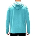 thumbnail image 2 of Men's Sun Hoodie UPF 50+ Rash Guard Thumb Holes Long Sleeve UV-Protection Fishing Lightweight Athletic Sunshirts (L, Sky Blue), 2 of 8