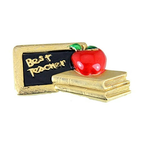 Best Teacher Brooch Pin #1 Teacher Appreciation Gift Present Year (Best Push Present Jewelry)