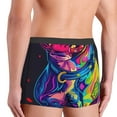 thumbnail image 3 of Uemuo Neon Pop Art Pitbull Pattern Men's Boxer Briefs,Trunk Anti-Chafing,Comfortable, Durable, and Stylish Underwear-Small, 3 of 9