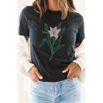 thumbnail image 4 of Pastel Lily Chic Flower Summer Graphic Tee T-Shirt, 4 of 8