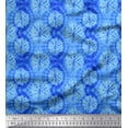 thumbnail image 1 of Soimoi Blue Poly Georgette Fabric Ombre Tie-Dye Print Sewing Fabric Yard 42 Inch Wide, 1 of 3