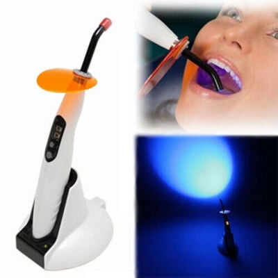 Portable LED Curing Light for Dental Use，Wireless Cordless Curing Light Lamp – Rechargeable, Adjustable Power with 10s to 40s Timing Options