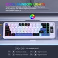 thumbnail image 5 of Wireless Gaming Keyboard 68 Keys with Multifunctional Display,Long Battery Life.2.4G/Bluetooth Keyboard for PC/Tablet/Phone with Mechanical Feel/Rainbow Backlit, 5 of 10