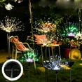 thumbnail image 3 of 8 Modes Garden Decorative Lights Outdoor Solar Firework Lights 120/150 LED Copper Wires String Landscape Light DIY Flowers Fireworks Trees for Walkway, Multi-Color, 3 of 8