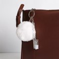 thumbnail image 3 of Sonducket Llavero anillo bola de peluche hebilla colgante coche llavero bolso cartera bolso decorativo llavero colgante joyería niñas Ropa, zapatos y accesorios Miscelánea Blanco, 3 of 6