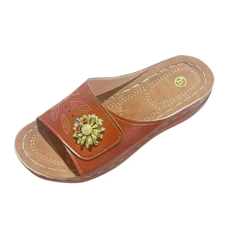 

Fandiiiii Women Heels Sandals 8 Ladies Casual Sandals Flat Lightweight Fashionable Sandals