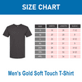 thumbnail image 2 of M&O Gold Soft Touch T-Shirt for Men, 100% Cotton Short Sleeve Taped Neck Charcoal Tee, 4XL, 2 of 6