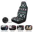 thumbnail image 7 of COEQINE Car Seat Cover for Front Seats Set of 2, Breathable Car Seat Cover Protection Auto Interior Accessories Universal Fit, Aztec Horse Gray Turquoise, 7 of 7