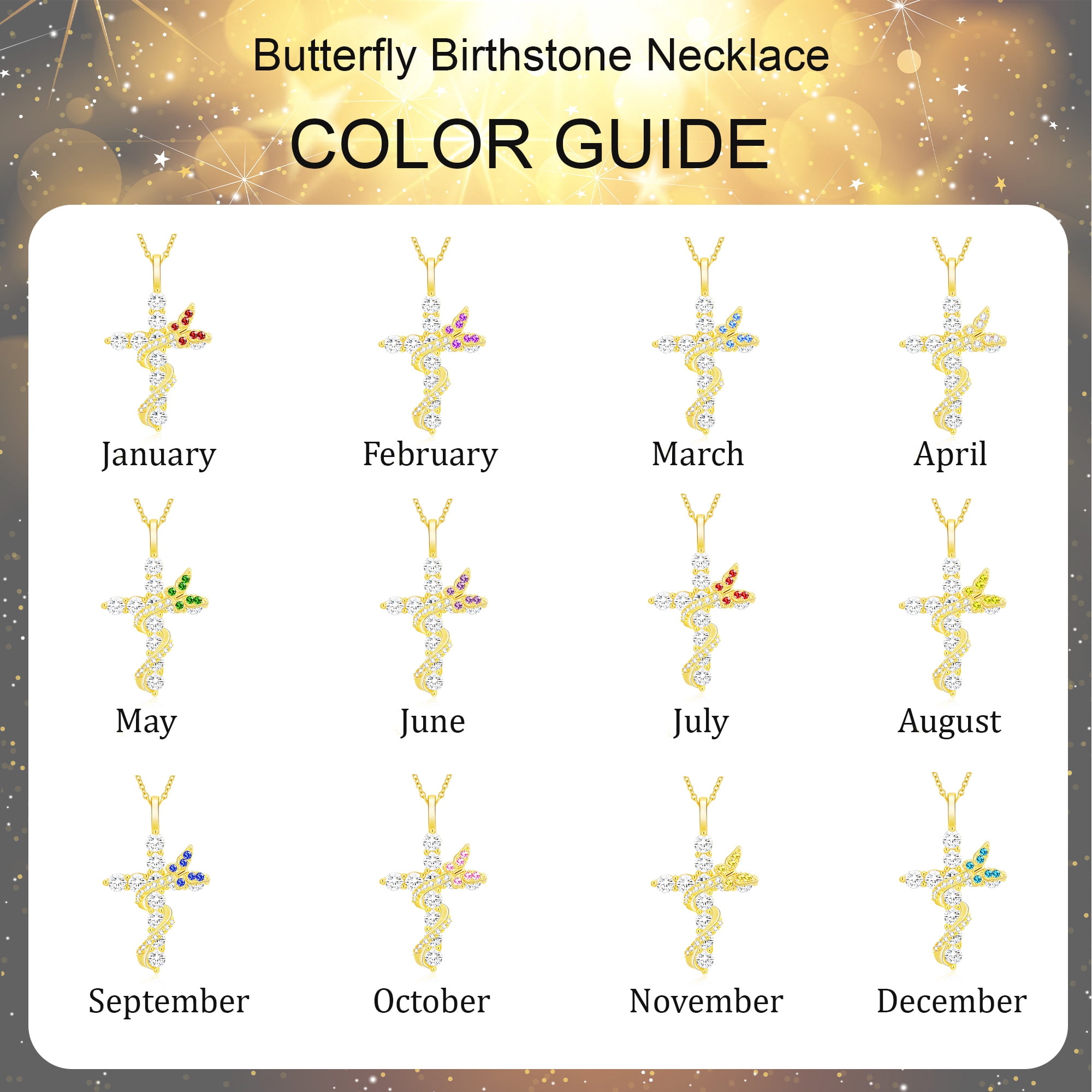 APSVO 18K Gold Plated Butterfly Cross Necklaces for Women Girls January Birthstone Pendant Chain with Red Garnet Birthday First Communion Graduation Mothers Day Jewelry Gifts Teen Her Mom Kids