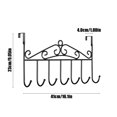 thumbnail image 3 of FeiFu No-Punch Over-The-Door Hook Rack,7 Hooks Space-Saving Organizer for Bathroom, Entryway, Bedroom Hanging Coats, Towels Black, 3 of 5