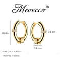 thumbnail image 5 of MEVECCO Diamond Hoop Earring 14K Gold Plated Dainty Minimalist Jewelry Gift for Women, 5 of 6