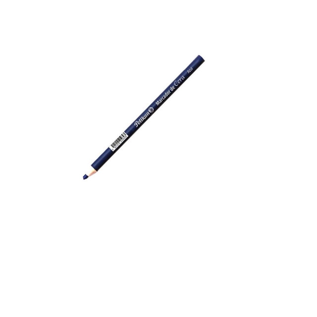 marcador de cera wax marker pelikan verde caja con 10 pza lápiz marcador de cera verde sobre fondo blanco, cuerpo azul marino con texto Pelikan visible y punta afilada; diseñado para marcar vidrio, madera y plástico, no tóxico; también usado frecuentemente para etiquetas y manualidades.