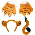 thumbnail image 2 of WORGEOUS 1 Establecer guantes de tigre Guantes de cabeza de cabeza de cosplay accesorios de vestuario de tigre de tigre accesorios, 2 of 8