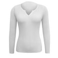 thumbnail image 3 of Sweaters for Women 2025 Fall Winter Long Sleeve V-Neck Slim Fit Jumper Bottoming Shirt Womens Pullover Sweaters, 3 of 6