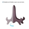 thumbnail image 4 of 7" Easel Plate Holder, Plastic Folding Display Stand Brown for Decorative Picture Frame, 4 Pack, 4 of 6