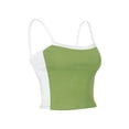 thumbnail image 5 of LMLYSoH Women´s Crop Cami Tops, Spaghetti Strap Square Neck Contrast Color Slim Fit Camisole, 5 of 9