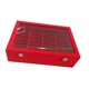 thumbnail image 2 of Caja de almacenamiento de pulseras Estuche para brazaletes Multipropósito con tapa transparente 40 Rejillas Bandeja organizadora de joyas portátil de Rojo, 2 of 9