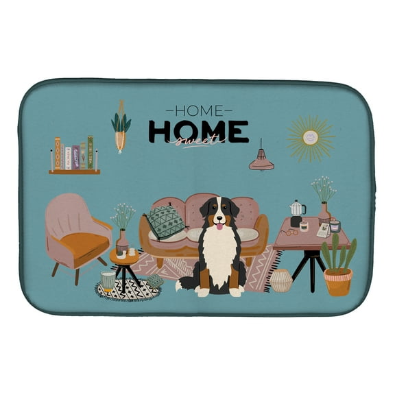 Bernese Mountain Dog Sweet Home Dish Drying Mat