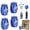 Blue, variant on 4Set Cremation Urn Necklace Set Tree of Life Pattern Small Pet Ash Memorial Keepsake Urn Mini Funeral Ashes Holder for Human Pet Loved Ones