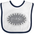 thumbnail image 3 of Inktastic Piano Keys Oval Boys or Girls Baby Bib, 3 of 4