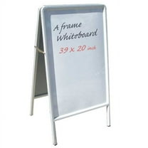 Signworld Double Side A Frame Sidewalk White Markerboard Sign - Great for Restaurant Menus and Business Advertising! (Marketing, Sign, Display, Whiteboard)