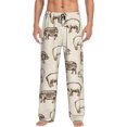 thumbnail image 2 of Long Pajama Pants for Men, Vintage Farm Pigs Comfort Mens Bottoms Sleep Pants with Pockets, Soft Pj Pants Lounge Pants for Men, 2 of 7