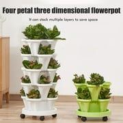Stackable Planting Pot Creative Plastic Flower Pot Stacking Planters Flower Pot Stackable for Gardening Indoor Outdoor