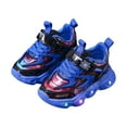 thumbnail image 3 of Karoyedx Princess Shoes for Girls Toddler Light Up Shoes Girls Running Shoes Boys Girls Cute Non-Slip Athletic Sneakers Walking Hiking Sports Shoes Blue Size,8.5, 3 of 9